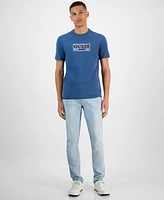 Guess Men's Slim Fit Short Sleeve Crewneck Logo T-Shirt