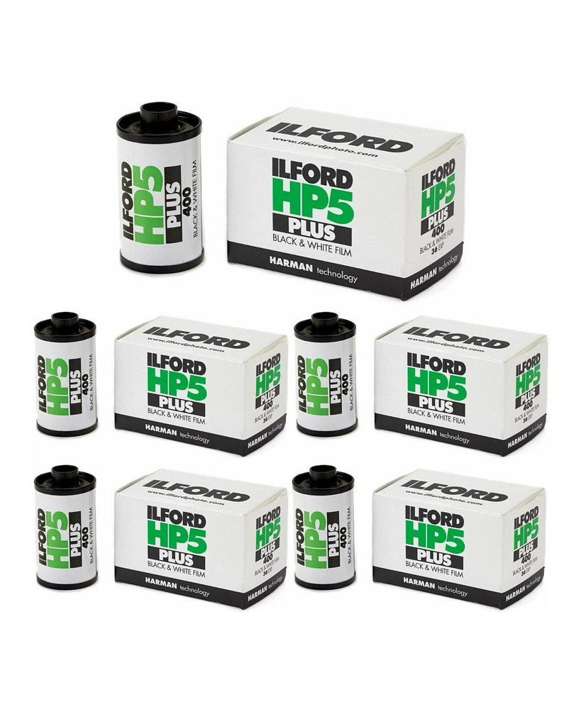 Ilford HP5 Plus Iso 400 Black and White 35mm Roll Film (36 Exposures, 5-Pack)