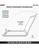 Rev-a-Shelf 35 Qt Trash Can Replacement Lid, Gray, Rv-35-lid-13-1-40 (2 Pack)
