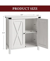 gaomon Farmhouse Buffet Cabinet with Adjustable Shelf and Barn Doors