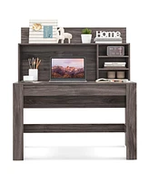 Gouun 48 Inch Writing Computer Desk with Anti-Tipping Kits and Cable Management Hole