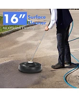 Mecale 16 Inch Pressure Washer with 2 Spray Nozzles and 1/4-inch Quick-connect Extension Wands