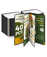 Yescom WeChef 40 Pack Menu Covers 8.5"x14" 8 Views Book Style Cafe Restaurant