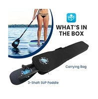 SereneLife Adjustable 3-Piece Sup Paddle with Carry Bag