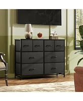 Wlive Dresser for Bedroom with 8 Drawers Wide Fabric Storage and Organization Chest of Living Room Closet Hall