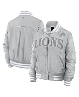 Fanatics Women's Gray Detroit Lions Elements Wave Full-Snap Jacket