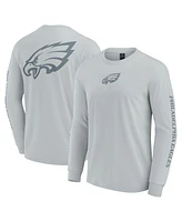 Fanatics Men's and Women's Gray Philadelphia Eagles Elements Strive Long Sleeve T-Shirt