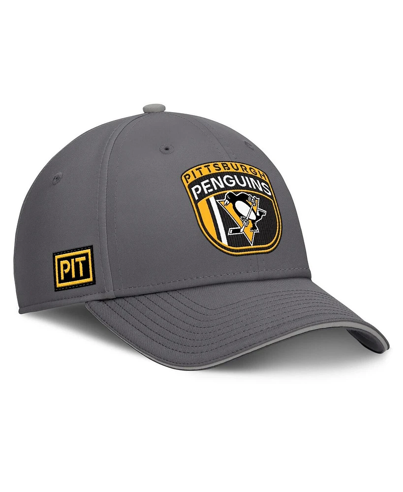 Fanatics Men's Gray Pittsburgh Penguins Home Ice Flex Hat