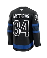 Fanatics Men's Auston Matthews Black Toronto Maple Leafs Captain Patch Alternate Premium Jersey