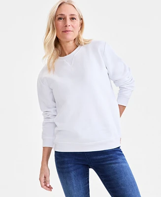 Style & Co Women's Long-Sleeve Crewneck Sweatshirt, Created for Macy's