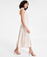 Bar Iii Women's Mock-Neck A-Line Sleeveless Dress, Exclusively at Macy's