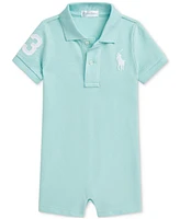 Polo Ralph Lauren Baby Big Pony Cotton Mesh Shortall