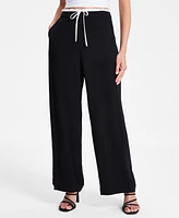 Bar Iii Women's High-Rise Double-Waistband Pants, Exclusively at Macy's