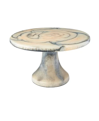 Godinger Lucente Resin Matte Limestone Cake Stand