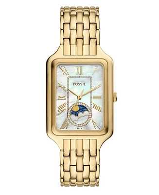 Fossil Women's Raquel Sun Moon Multifunction Gold-Tone Stainless Steel Watch, 29mm