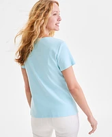 Style & Co Petite Cotton Henley Short-Sleeve T-Shirt
