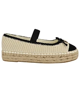 Guess Women's Joneal Platform Espadrille Crochet Knit Ballet Flats