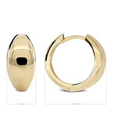 Devata Dome Hoop Earrings in 14K Gold, approx. 3.8 grams.