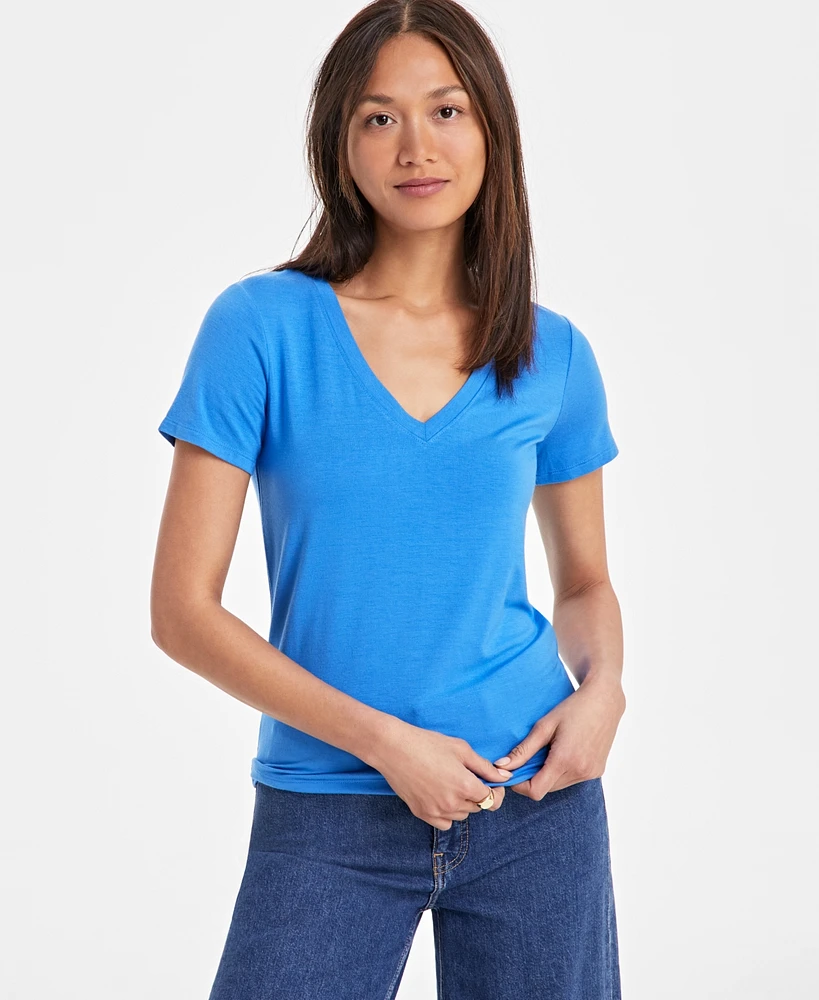 On 34th Women's Modal V-Neck T-Shirt, Created for Macy's
