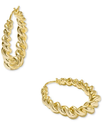 Kendra Scott Twisted Ribbon Oval Hoop Earrings