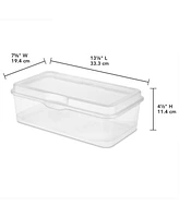 Sterilite Plastic Stacking FlipTop Latching Storage Box Container, Clear 24 Pack