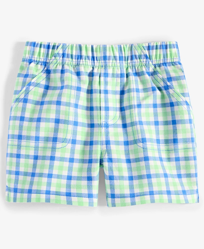 First Impressions Baby Boys Outdoor Check Twill Shorts, Exclusively at Macy's