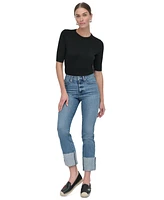 Dkny Jeans Women's High-Rise Classic Straight-Leg