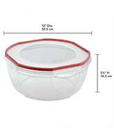 Sterilite Ultra Seal 8.10 Quart Plastic Food Storage Bowl Container, 2 Pack