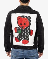 Spring + Mercer Men's Graphic Rhinestone Denim Jackets