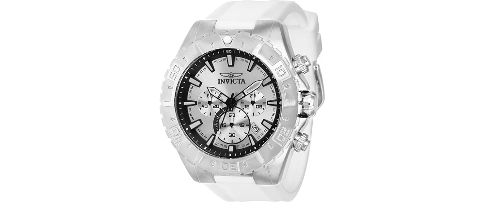 Invicta Men's 37634 Aviator Quartz Chronograph Silver Dial Watch