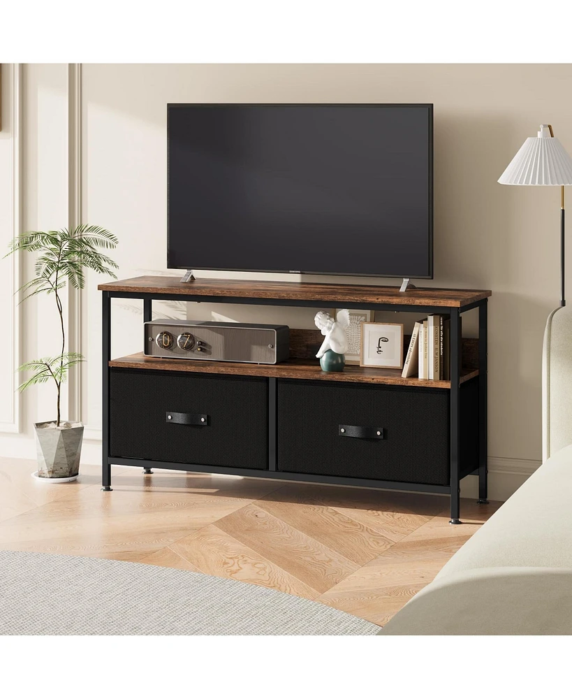 gaomon 50 Inch Tv Stand for Living Room, Dresser Tv Stand for with 2 Drawers