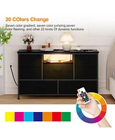 gaomon Tv Stand Dresser for Bedroom with 8 Fabric Drawer & Power Outlet