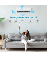 18K Btu(24000 Btu Ashrae) 2 Zone 12K Btu 20 SEER2 Mini Split Air Conditioner Work with Alexa