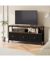 gaomon 55 Inch Tv Stand for Living Room, Dresser Tv Stand for with 3 Drawers