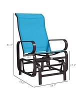 Outsunny Gliding Lounger Chair with Lightweight Construction,