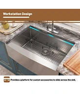 Casainc Farmhouse Kitchen Sink with Accessories