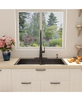 Casainc 33inch L Double Bowl Stainless Steel Drop-in Kitchen Sink