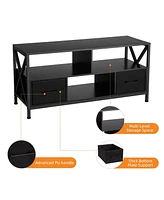 gaomon Tv Stand for 50 inch Television, Entertainment Center with 2 Fabric Drawers