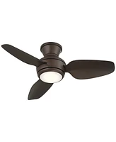 Casa Vieja 36" Whirl Modern Industrial Indoor Outdoor Ceiling Fan 3 Blade Led Light Remote Control Emperial Bronze Finish Brown Blades Bedroom Patio L