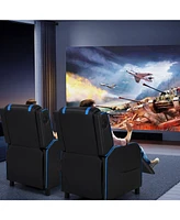 Gouun Pu Leather Massage Gaming Recliner Chair with Side Pockets