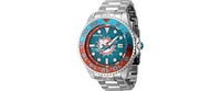 Invicta Men's 45029 Nfl Miami Dolphins Automatic 3 Hand Orange, Green Dial Watch