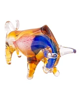 Dale Tiffany 7" Rave Bull Art Glass Figurine