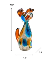 Dale Tiffany 7.75" Maximo Dog Art Glass Figurine
