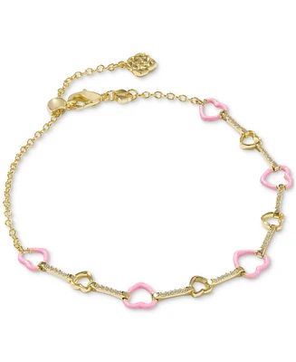 Kendra Scott 14k Gold-Plated Pave & Heart Flex Bracelet