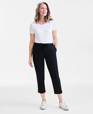 Style & Co Women's Pull On Cuffed Pants, Regular Petite