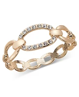 I.n.c. International Concepts Gold-Tone Pave Oval Link Bangle Bracelet, Exclusively at Macy's