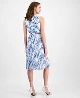 Anne Klein Women's Sleeveless Floral Fit & Flare Dress