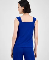 Anne Klein Women's Embellished Shirred-Strap Top