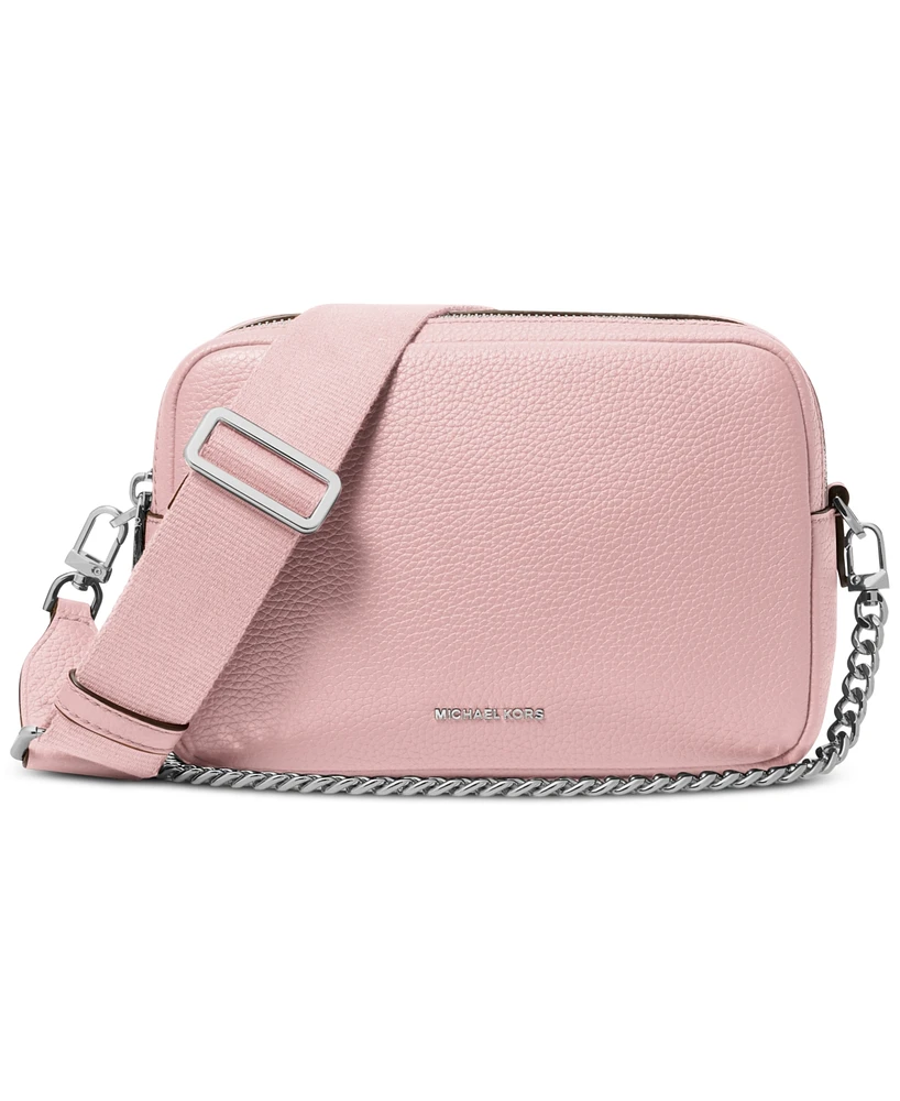 Michael Kors Bryant Medium Leather Double Zip Chain Camera Crossbody