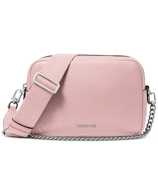 Michael Kors Bryant Medium Leather Double Zip Chain Camera Crossbody